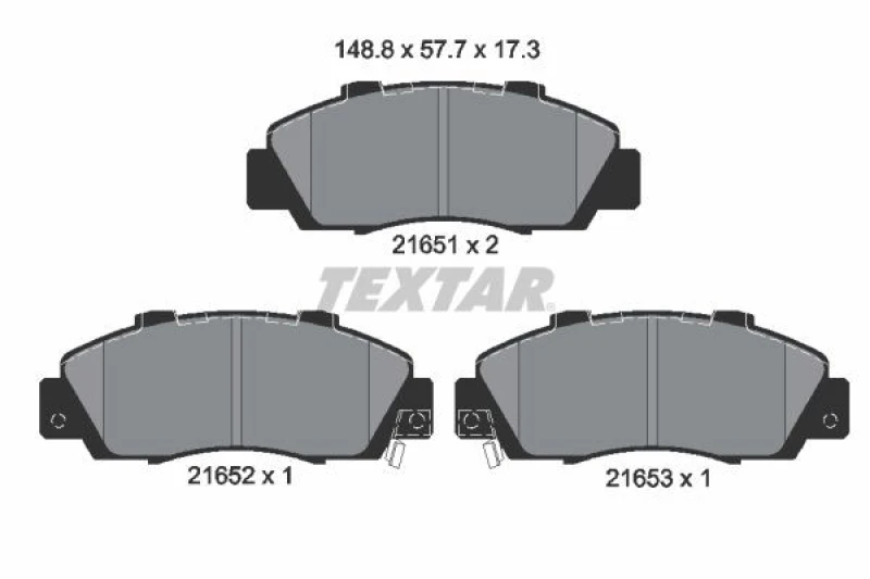 Image of Brake pad set TEXTAR 2165101