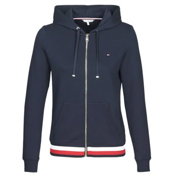 Image of Tommy Hilfiger HERITAGE ZIP THROUGH HOODIE womens Sweatshirt in Blue - Sizes S,XS