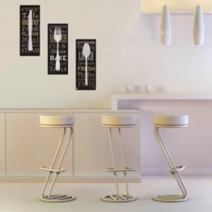 Image of XTP172 Multicolor Decorative Framed MDF Painting (3 Pieces)