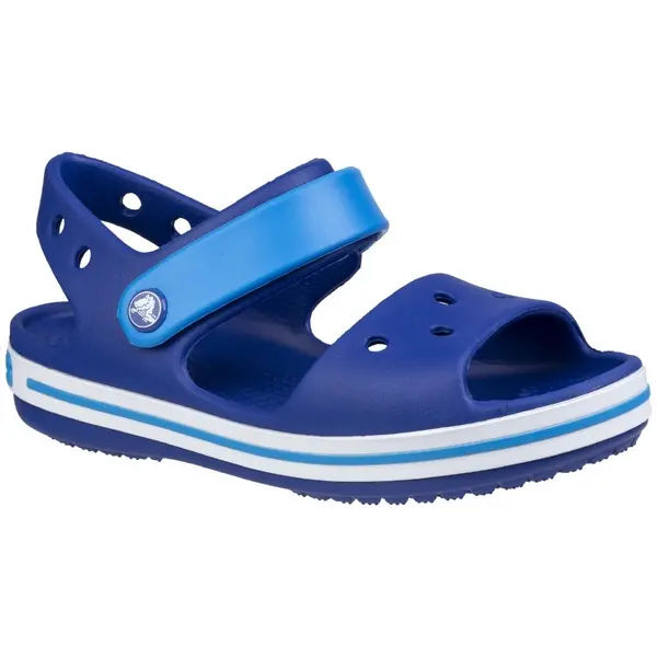 image of Crocs Girls/Boys Crocband Moulded Croslite Ankle Strap Fastening Sandal UK Size 1 (EU 32/33)