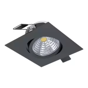 Image of Wall / Ceiling Flush Downlight Black Aluminium 6W Built in LED 2700K