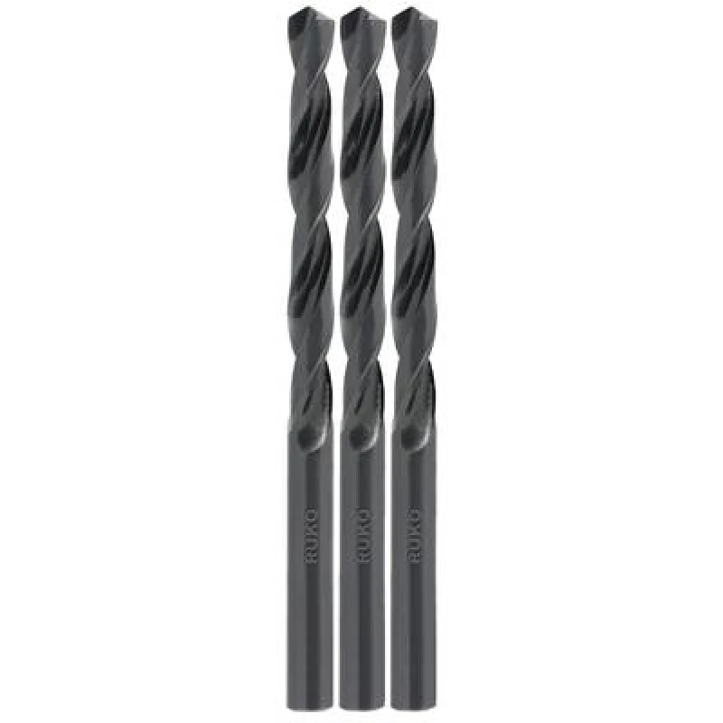 Image of RUKO RUKO 206010 HSS Metal twist drill bit 1mm Total length 34mm rolled DIN 338 Cylinder shank 3 pc(s) 206010