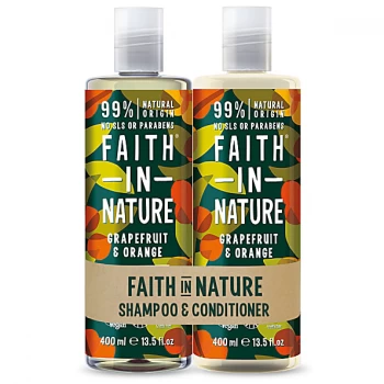 Image of Faith in Nature Grapefruit & Orange Banded Shampoo & Conditioner