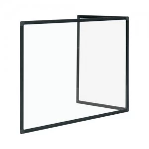 image of Bi-Office Duo Glass Board 600mm 900x600Blk Alu Frm