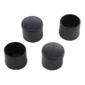 BQ Black Plastic Castor Cup Dia19mm Pack of 4