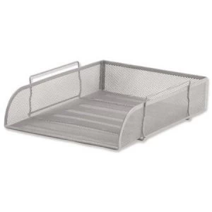 image of Mesh Side Load Letter Tray Foolscap Silver