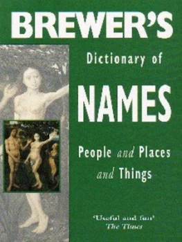 Image of Brewers Dictionary of Names by Adrian Room Paperback