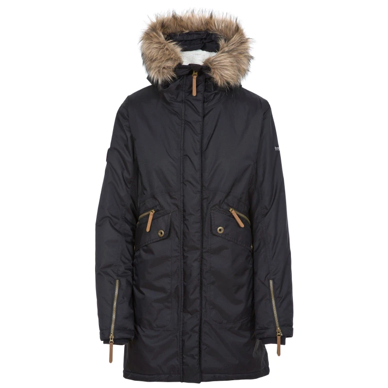 Image of Trespass Womens Eternally Waterproof Breathable Jacket Black female 6 (2XS)