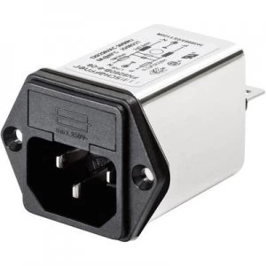 image of Mains filter IEC socket fuse 250 V AC 4 A 1 mH