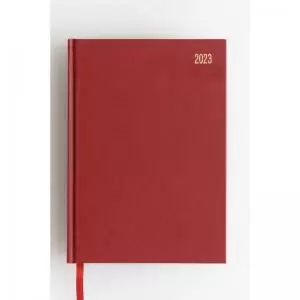 image of ValueX Diary A5 Day Per Page 2023 Burgundy BUSA51 Burg 22387SY