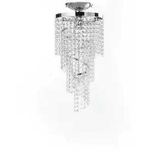 Image of Onli Elica 1 Light Ceiling Light, Crystals
