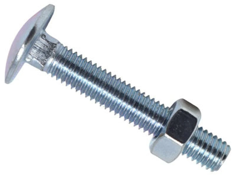 Image of Metalmate Memcsx0850 Cup Square Hex Bolt & Nut Zp M8 X 50mm Box 25 Memcsx0850