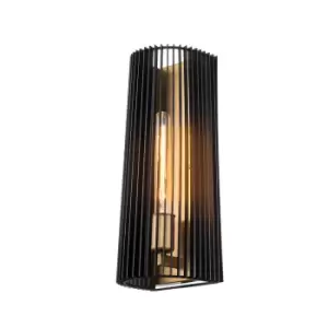 image of Kichler Linara Wall Lamp Black & Natural Brass