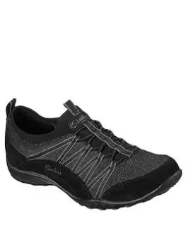 Image of Skechers Breath Easy Trainers, Black, Size 6, Women