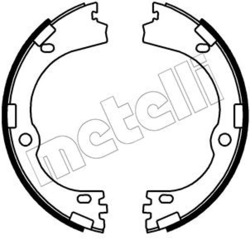 Image of METELLI Handbrake shoes METELLI 53-0752