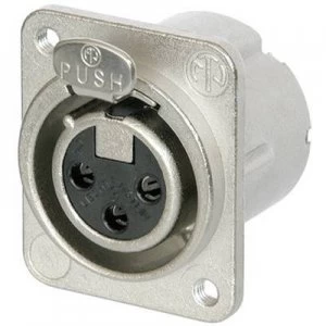 Image of XLR connector Sleeve socket straight pins Number of pins 3 Silver Neutrik NC3FD LX M3