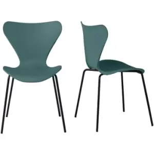 image of OUT & OUT Fleur - Teal Dining Chairs- Set of 2