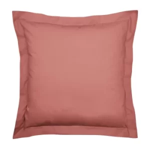 image of Bedeck of Belfast 200 Thread Count Pima Cotton Plain Dye Large Square Oxford Pillowcase, Marsala