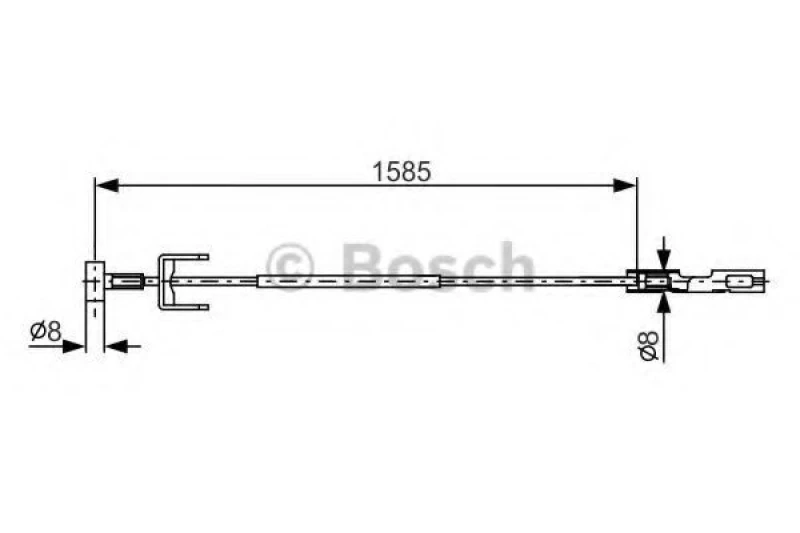 Image of Handbrake cable Bosch 1 987 482 145