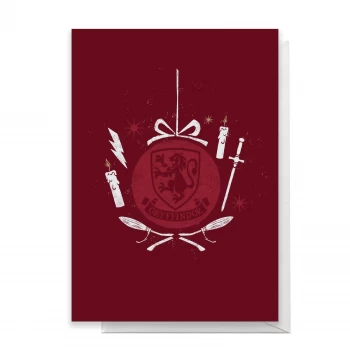 Image of Harry Potter Gryffindor Christmas Greetings Card - Standard Card