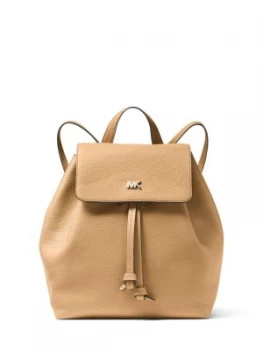 Image of Michael Kors Junie medium flap backpack bag Apricot