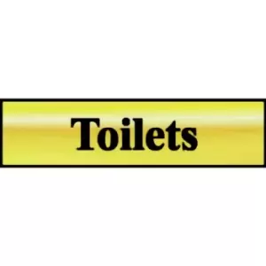 Image of Staff Room Sign - Polished Gold & Black Effect Laminate - 200 x 50mm