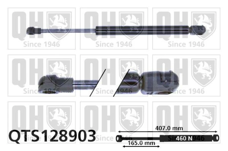 Image of QUINTON HAZELL Bonnet strut QUINTON HAZELL QTS128903