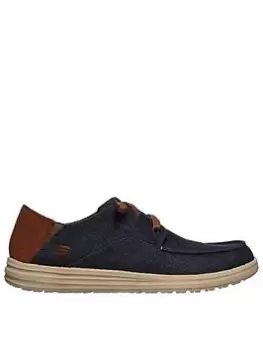Image of Skechers Air-cooled Goga Mat Arch Streetwear Casual Shoe, Navy, Size 10, Men