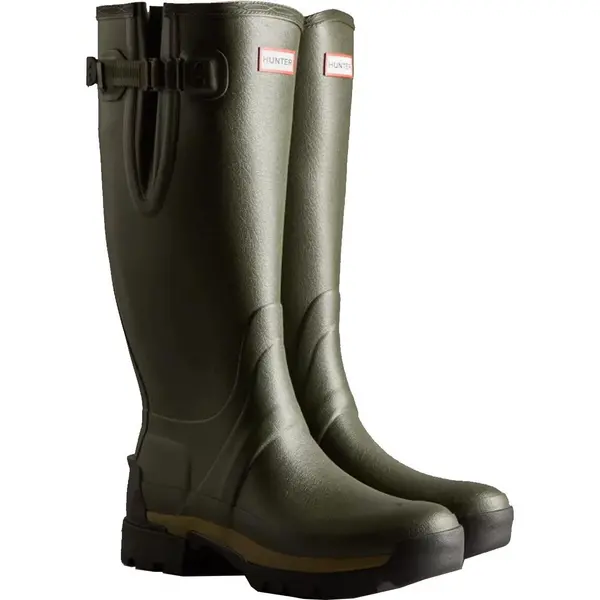 Image of Hunter Mens Balmoral Adjustable Neoprene Wellies Rain Boots - UK 11