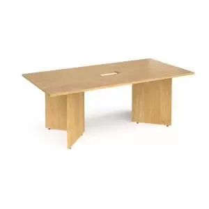 Image of Arrow head leg rectangular boardroom table 2000mm x 1000mm with