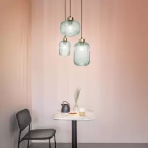 Image of Mint-2 Indoor Glass DomeCeiling Pendant Lamp 1 Light Green, E27
