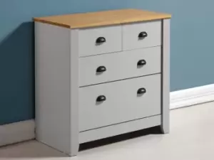 Image of Seconique Ludlow Grey and Oak 22 Drawer Chest of Drawers