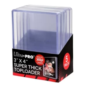 Image of 3" x 4" Super Thick 360pt Toploaders (5 pack)