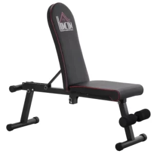 Image of HOMCOM Multifunctional Sit Up Dumbbell Bench Adjustable Backpad Foldable Exercise Machine for Home, Office and Gym, Black