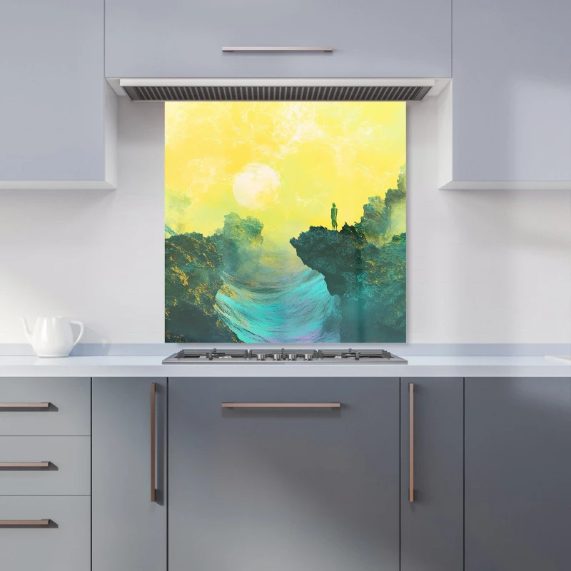 Image of Designer Kitchen Splashbacks Elena Sable: 00036 Kitchen Splashback Size: 600mm x 750mm Multicolor Unisex 600mm x 750mm