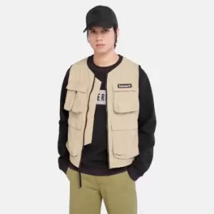 Image of Timberland Utility Cargo Gilet For Men In Beige Beige, Size L