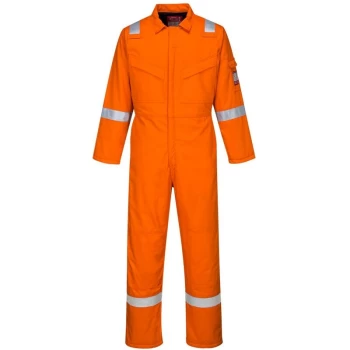 Image of Portwest - FR52ORRL - sz L Padded Anti-Static Coverall - Orange