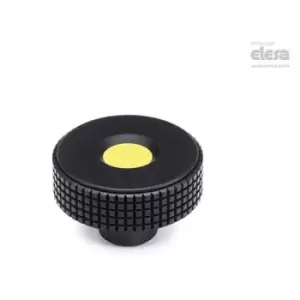Image of Elesa - Diamond knurled knob-MBT.30 B-5-C4 Yellow