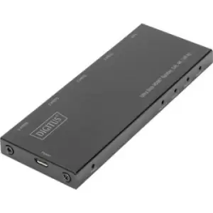 Image of Digitus DS-45323 4 ports HDMI splitter LED display, Steel casing, Ultra HD compatibility 4096 x 2160 p Black
