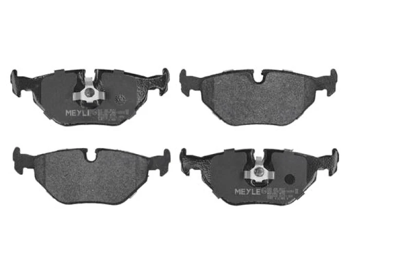 Image of MEYLE 025 209 9517 Brake pad set Rear Axle, prepared for wear warning indicator, Original Quality, with anti-squeak plate Brake Pad Set,disc brake (4