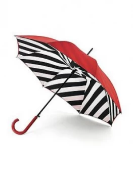 image of Lulu Guinness Bloomsbury Diagonal Stripe Umbrella - Multi