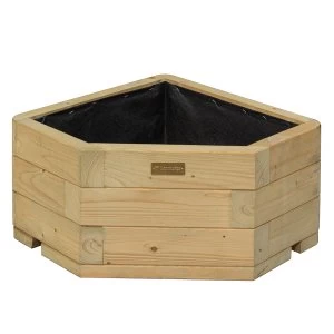 image of Rowlinson Marberry Corner Planter Softwood