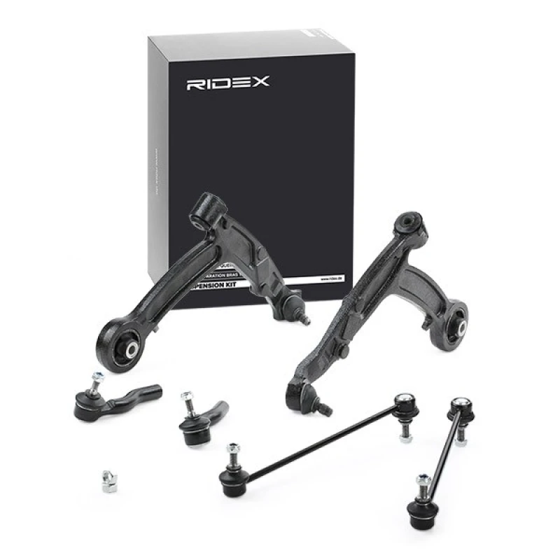 Image of RIDEX 772S0366 Control arm repair kit Front Axle, Control Arm Suspension Kit (772)