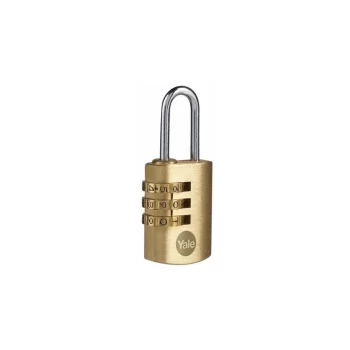 image of Yale - Brass Combination Padlock 22mm