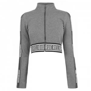 image of True Religion Tape Track Jacket - Heather Grey