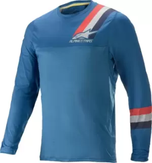 image of Alpinestars Alps 4.0 LS Bicycle Jersey, blue, Size S, blue, Size S