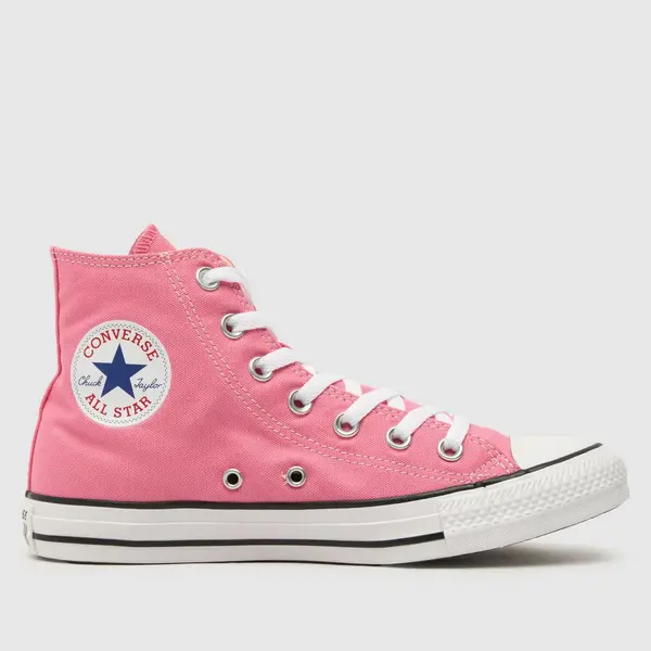 image of Converse all star hi trainers in pink