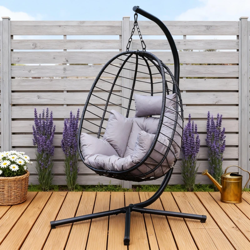 Image of Linea Linea Koko Hg Egg Chr 63 Grey/Black unisex One Size