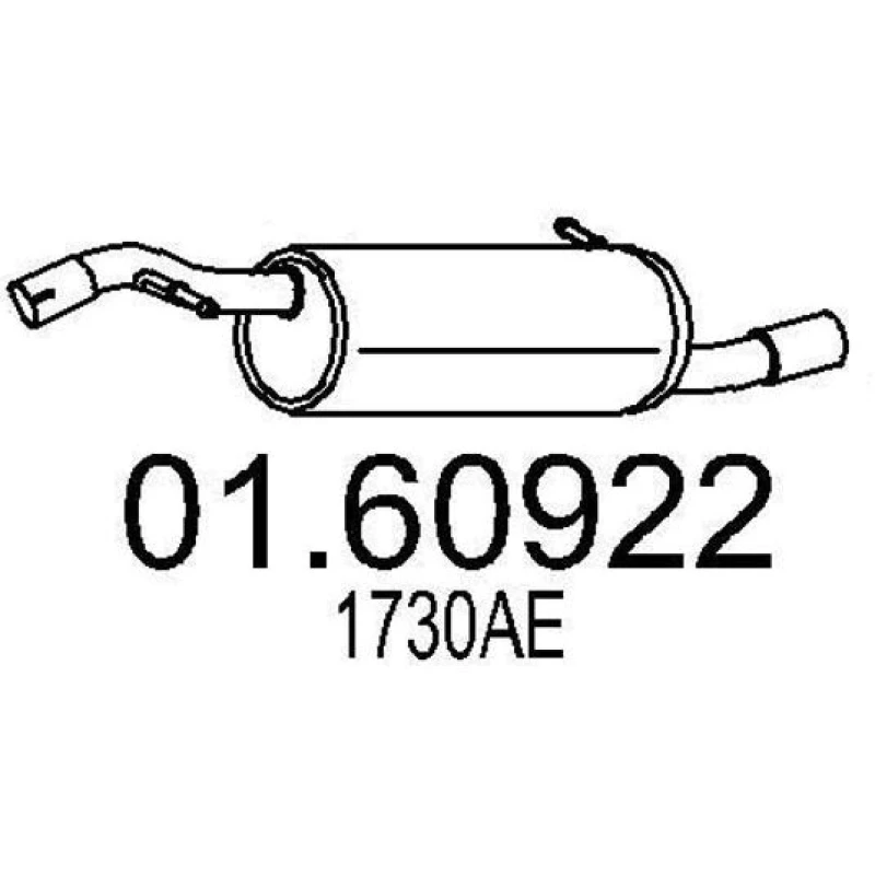 Image of MTS 01.60922 Rear silencer End Silencer (3437)