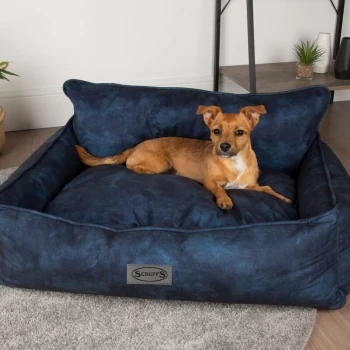 image of Dog Bed Kensington Size L 90x70cm Navy - Blue - Scruffs&tramps